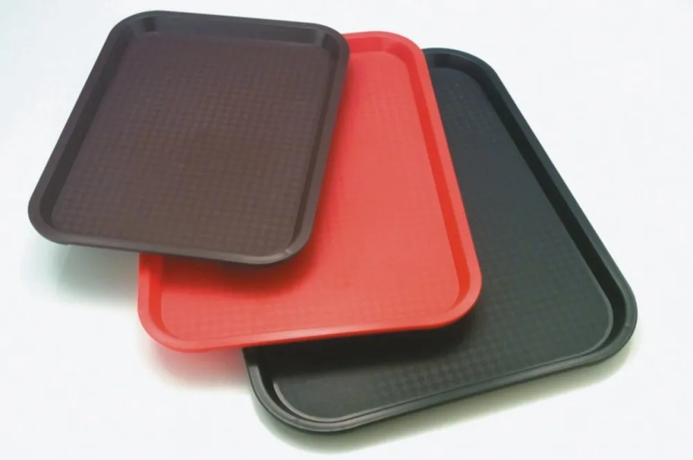 APS Tablett FAST FOOD, Polypropylen; 27x35x2 cm (LxBxH); schwarz; rechteckig
