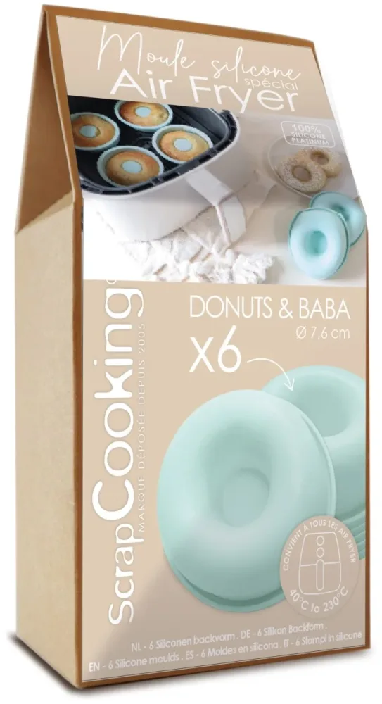 6er Set Backform für Heissluftfritteuse Donuts