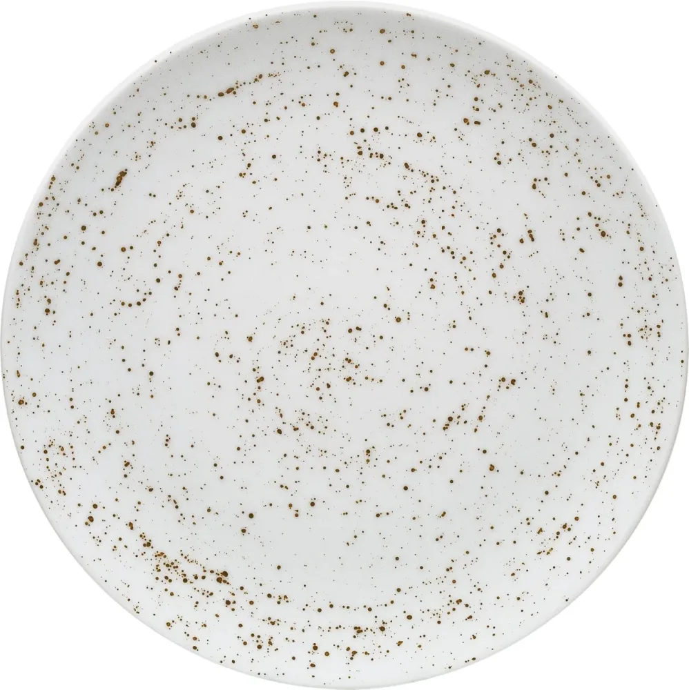 Pottery Unique white Teller flach rund coupe 30cm