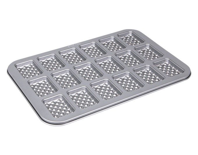 Waffel-Blech 38x26 cm silber