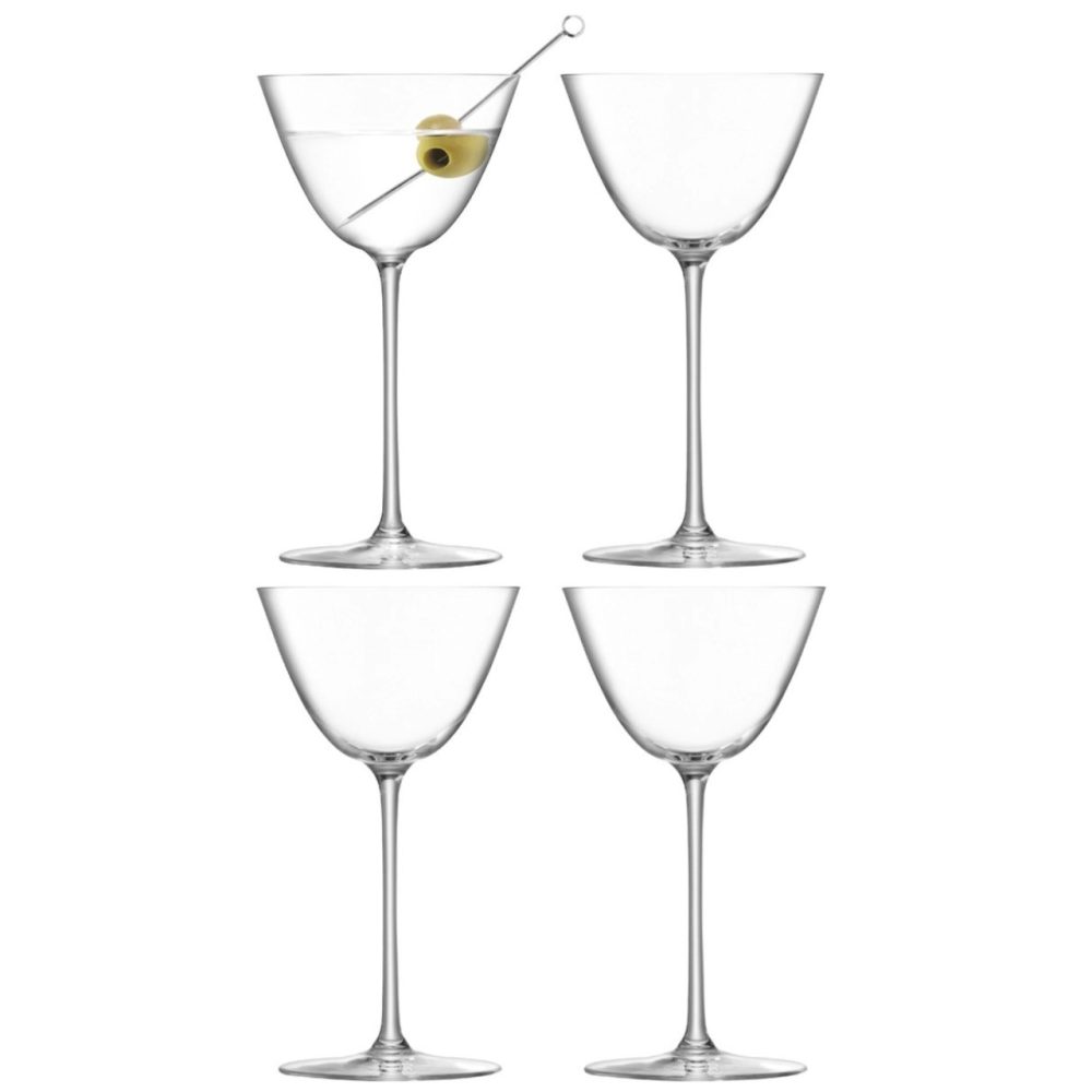 4er Set Borough Martiniglas 195ml transparent