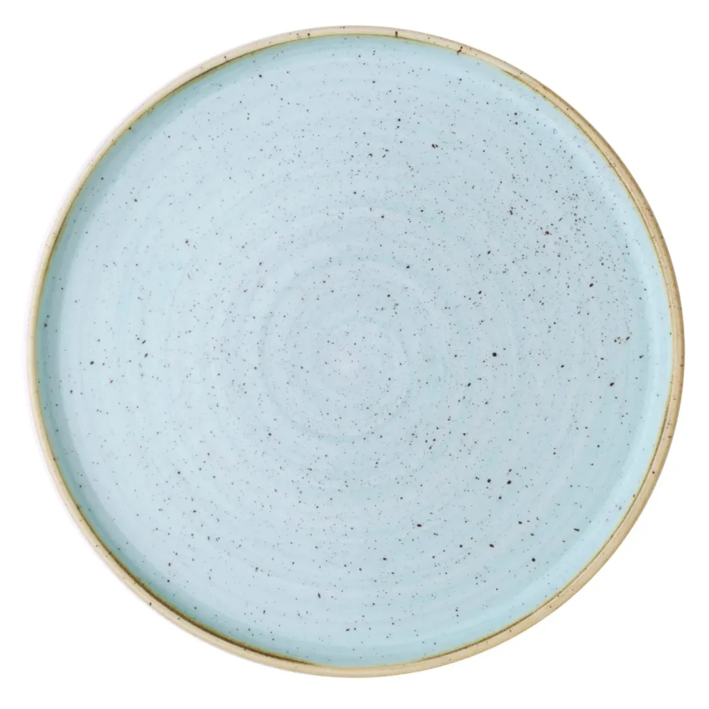 Churchill Teller flach Stonecast Duck Egg mit Steilrand; 26x2 cm (ØxH); hellblau/braun; rund; 6 Stück / Pack