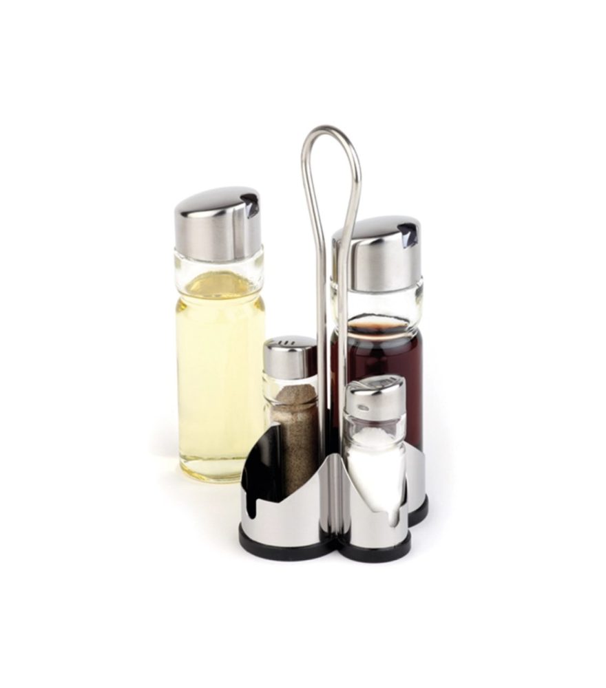 APS Economic Transparent Edelstahl/Glas 10.6 cm 21.8 cm - Menage