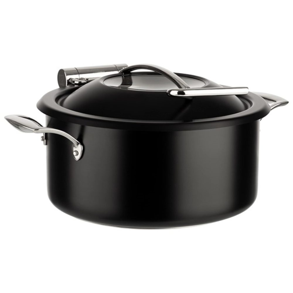 4-tlg Set Chafing Dish D30.5cm H17.5cm18/8 Edelstahl schwarz