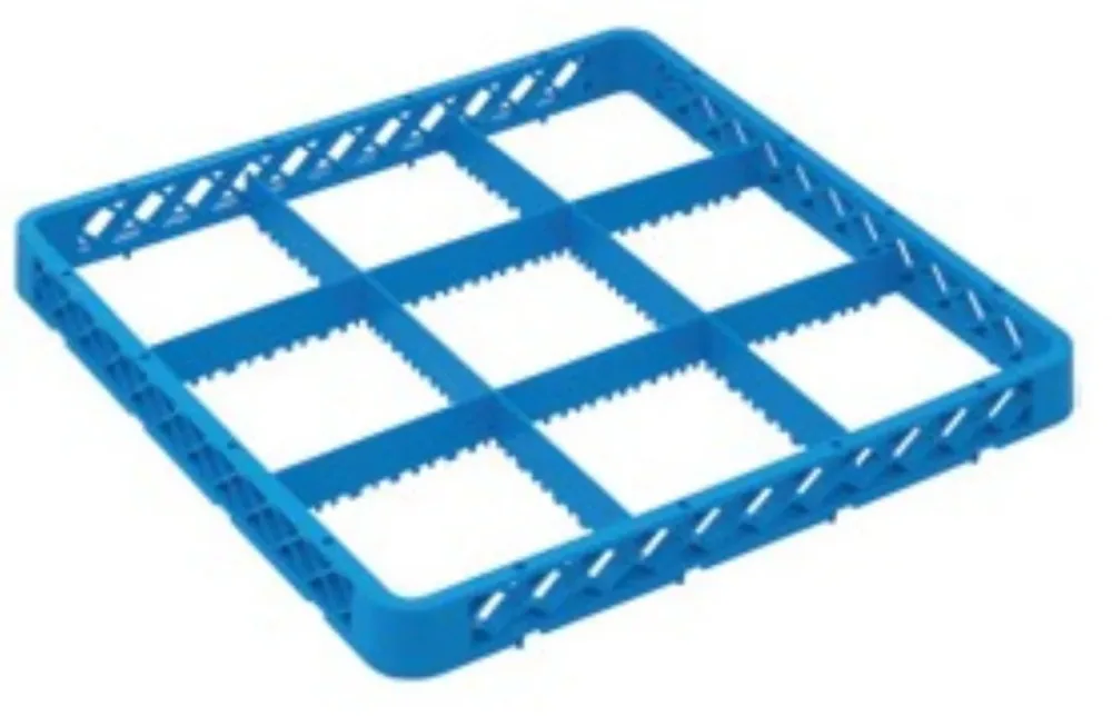 Aufsatz zu Gläser Spülkorb 9 Fächer blau