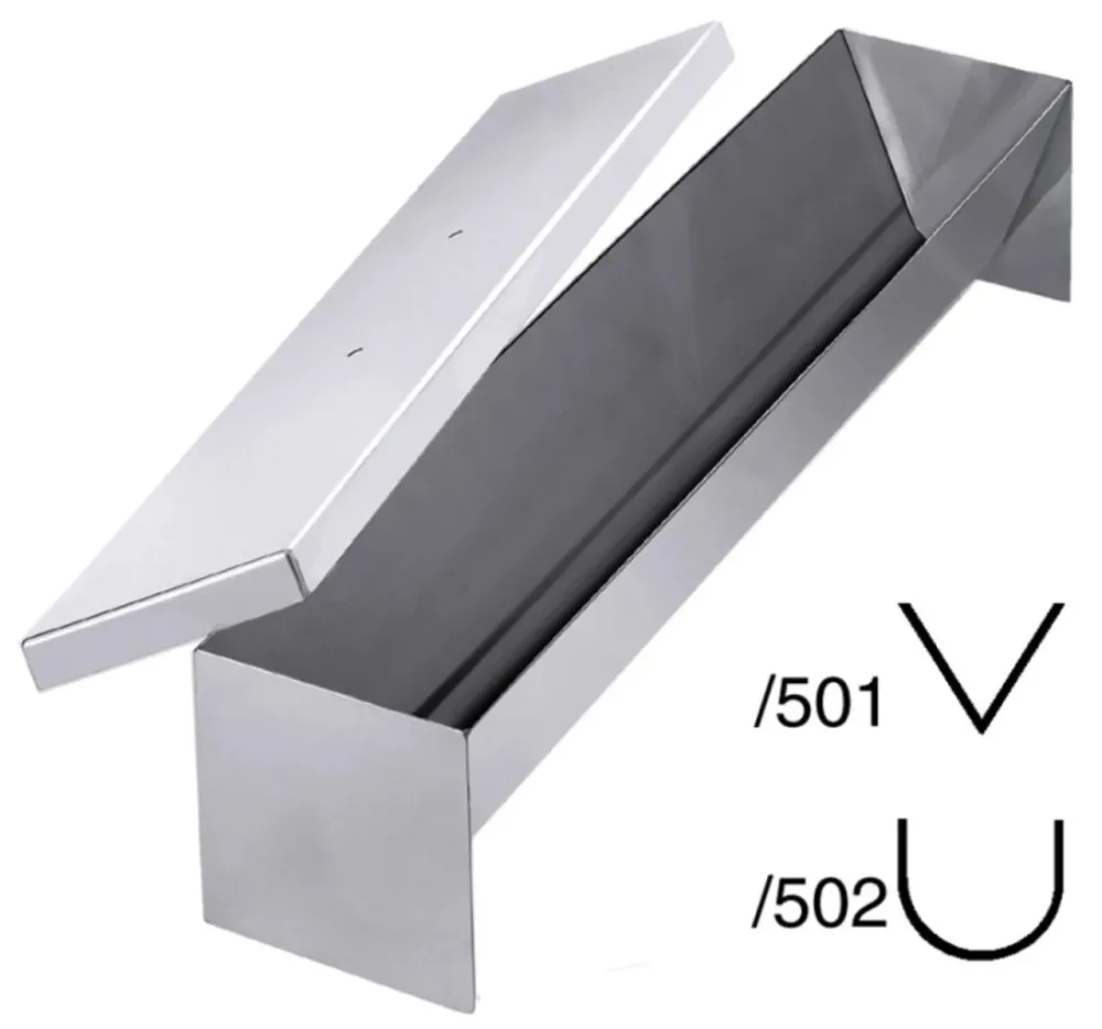 Pastetenform dreieck, spitz, 50x10x9cm, mit Deckel