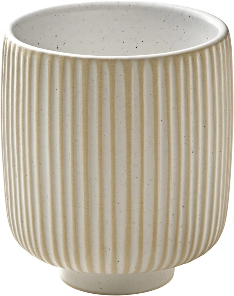 Playground Becher Nara hoch Relief; 320 ml, 8x9.5 cm (ØxH); weiss; 6 Stück / Pack