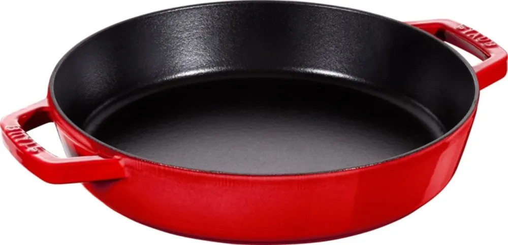 Paella-Pfanne 34cm, Kirsch-Rot, Gusseisen