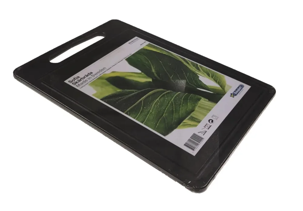 Schneidebrett Sofia 35x25x1cm Griffloch u. Saftrille schwarz