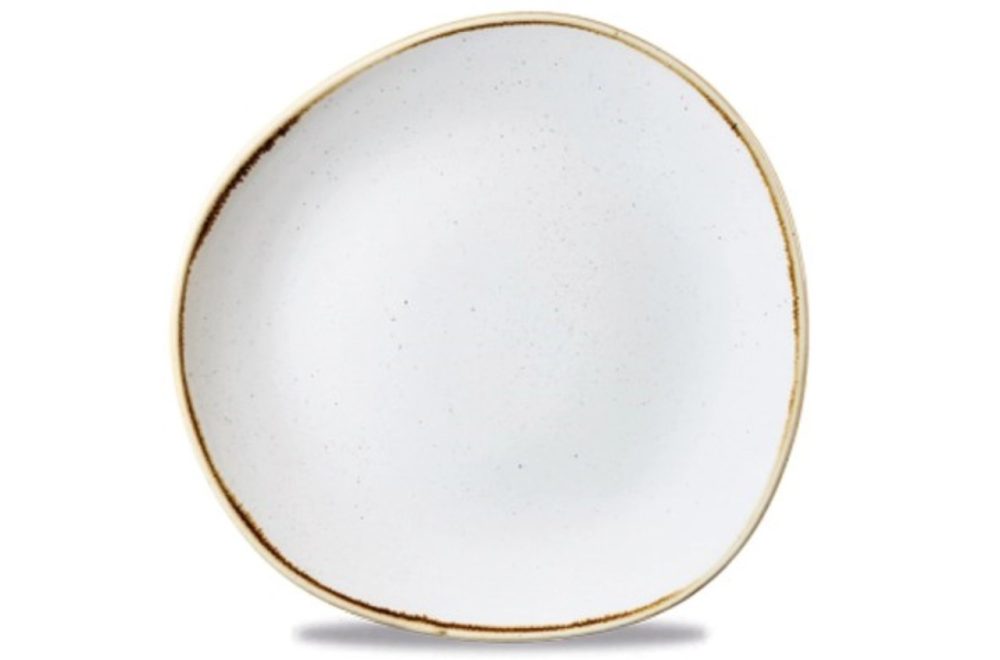 Churchill Teller flach Stonecast Barley White organisch; 28.6 cm (B); weiss/braun; organisch; 12 Stück / Pack
