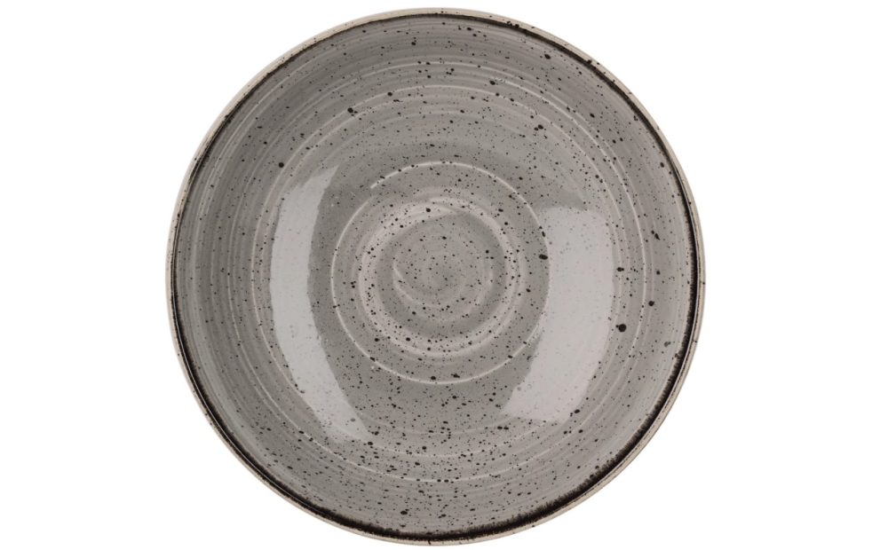 Churchill Schale tief Stonecast Peppercorn Coupe; 426 ml, 18.2x3 cm (ØxH); grau/braun; rund; 12 Stück / Pack