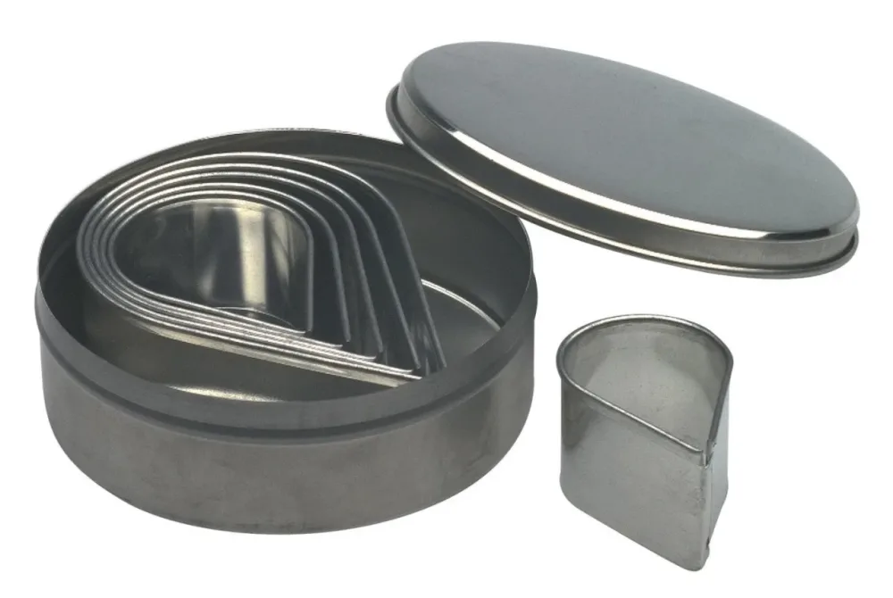 Teigausstecher Set 6tlg Tropfen D2 bis 11cm