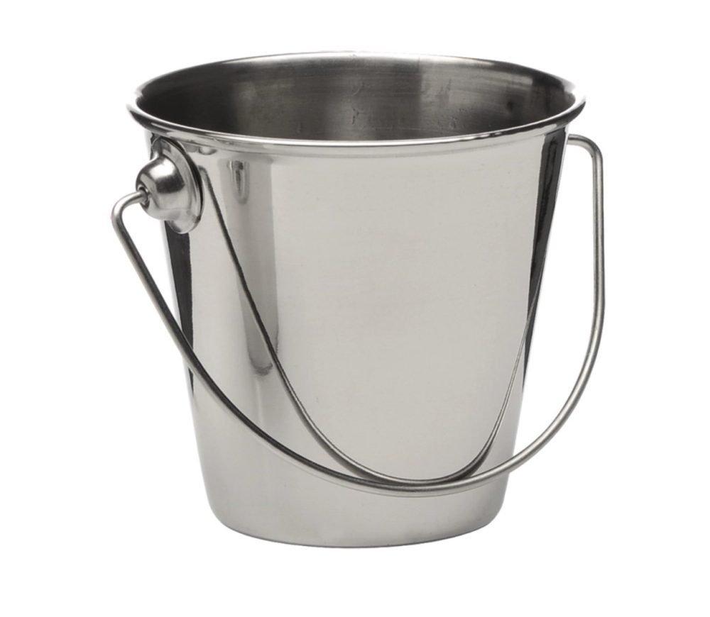 APS Servier-Eimer Snackholder; 330 ml, 9x8.5 cm (ØxH); silber; rund