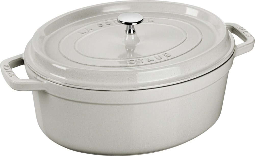 Cocotte 29cm, oval, Weisser Trüffel, Gusseisen 4.2l