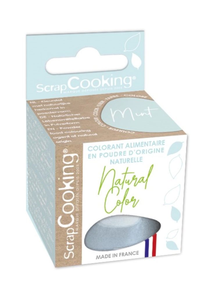 Lebensmittelfarbe natürlich Pulver mint-blau, 10g