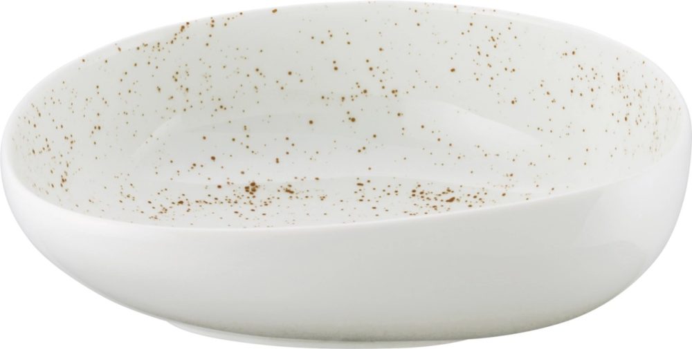 Pottery Unique white Schüssel asymmetrisch 20cm 0.9lt