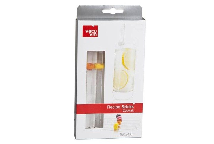 Vacu Vin - Cocktail Rezeptstäbchen, 6 Stück