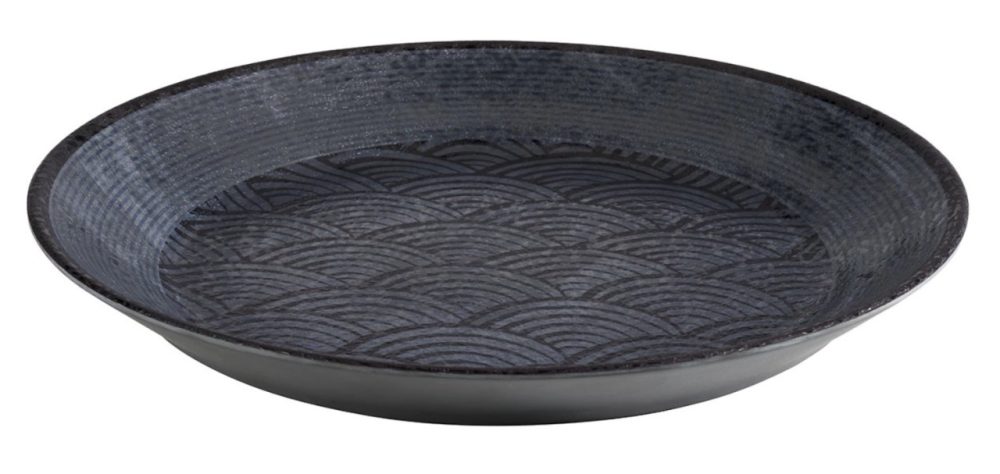 APS Schüssel Dark Wave Schwarz Kunststoff 32 cm 3.5 cm - Material: Melamin