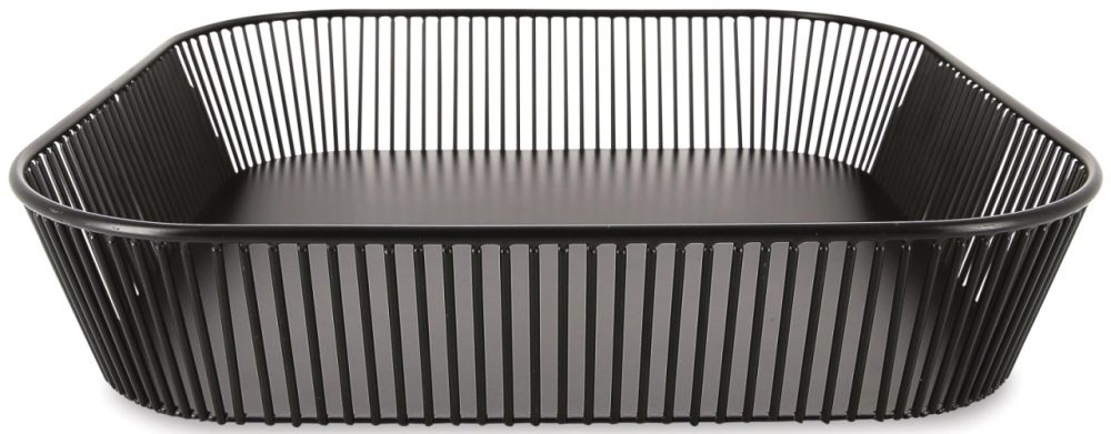 Korb quadratisch, schwarz, 35.4x35.4x6.5cm