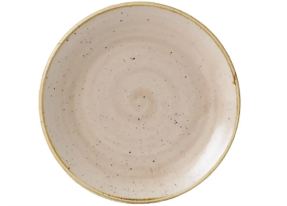Stonecast Nutmeg Beige Teller coupe flach 32.4cm