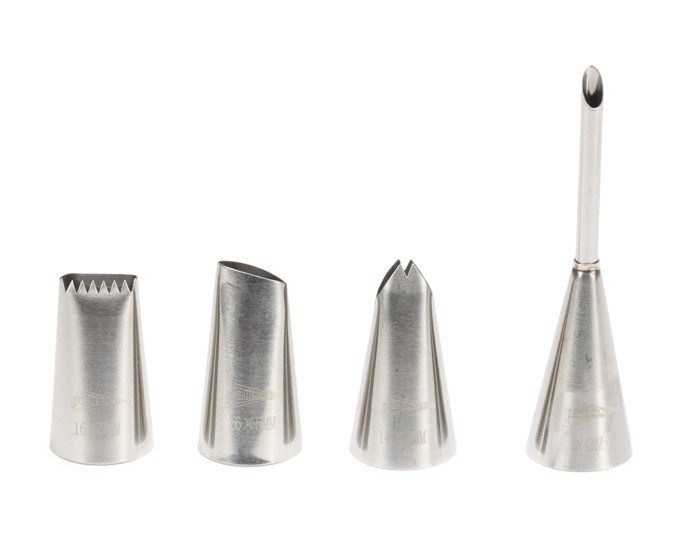 Spritztüllen Set Inox 4-teilig
