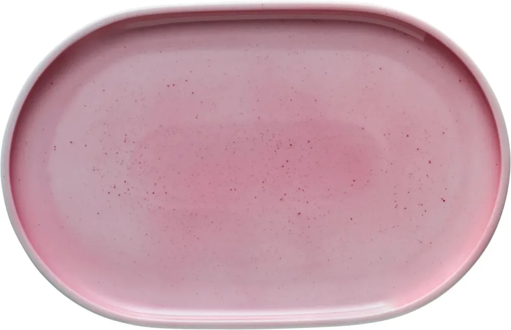 Shiro Pink Splash Platte oval coupe 30x19cm