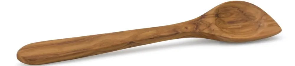 Olivenholz Kochlöffel mit Ecke 30cm