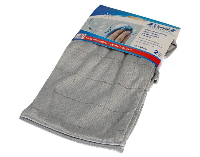 EBNAT Mikrofasertuch 2 Stück 337390 grau