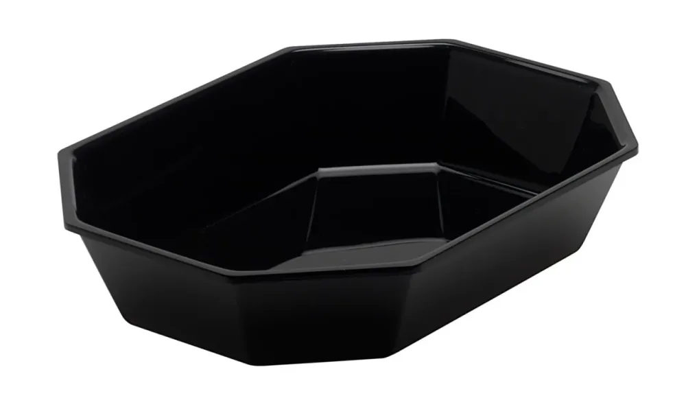 Achteckige Schüssel 2/7 26.5x20x5cm schwarz