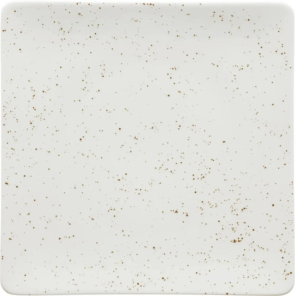 Pottery Unique white Teller flach quadratisch coupe 20cm