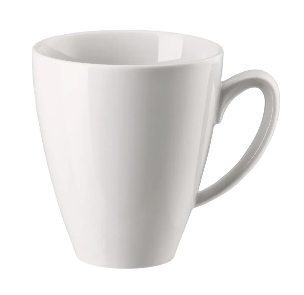 Mesh weiss Becher mit Henkel 9cm H10cm 0.35lt
