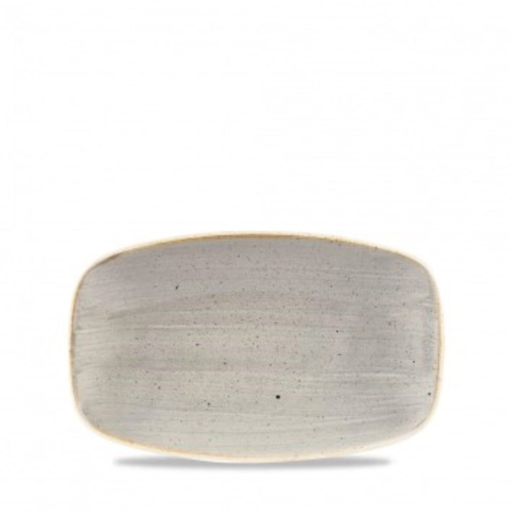 Churchill Chefs Oblong Platte Stonecast Peppercorn; 20x12.1 cm (LxB); grau/braun; rechteckig; 12 Stück / Pack