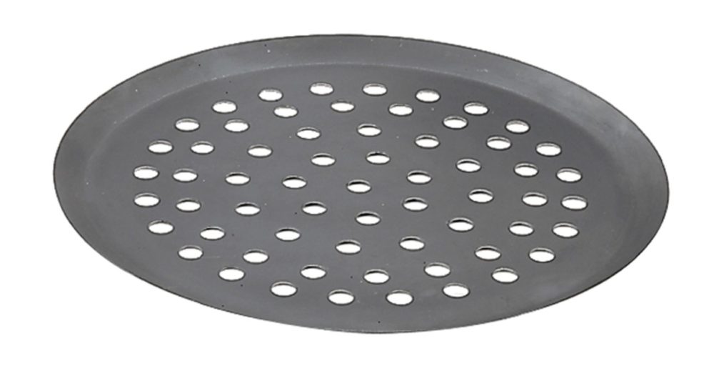 Pizzablech rund gelocht D: 28cm Blaustahl