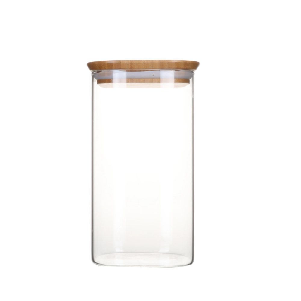 Vorratsglas mit Bambusdeckel 1.4l 11x11x20cm