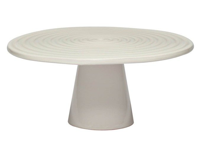 Teller a.Fuss weiss ø25cm