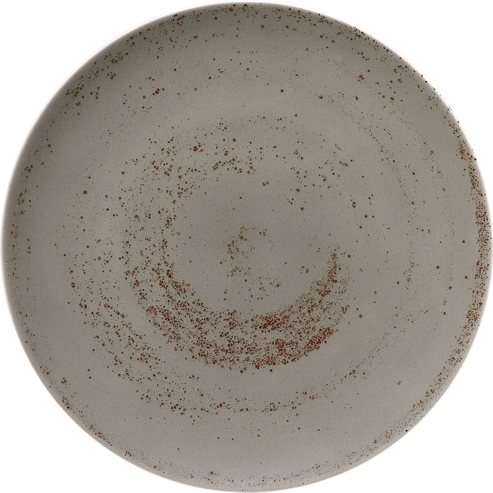 Pottery Unique Lightgrey Teller flach rund coupe 15cm