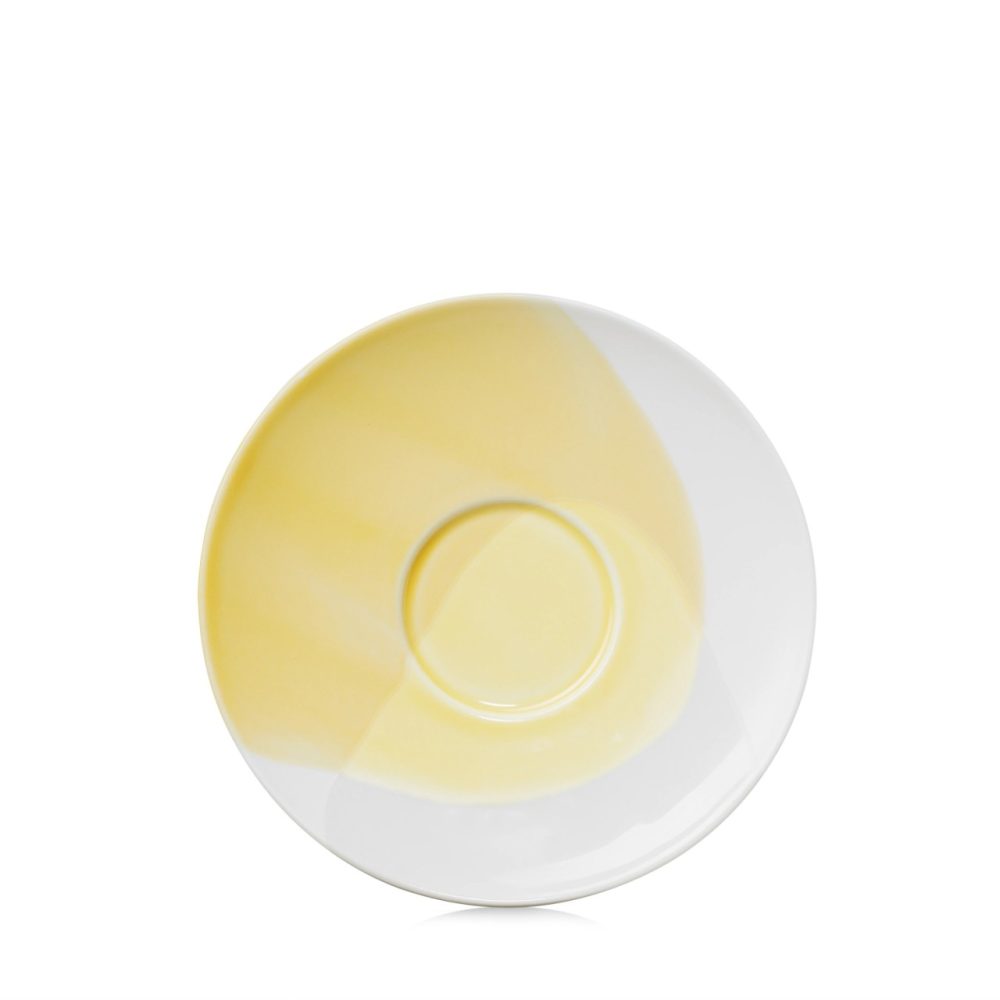 Confluence Tee Untertasse D16cm H2.2cm safran alab. weiss