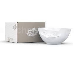 58products - TV Tasse Kaffee Schale Gesicht grinsend Schüssel Müslischale Fiftyeight 350 ml, 0.35L