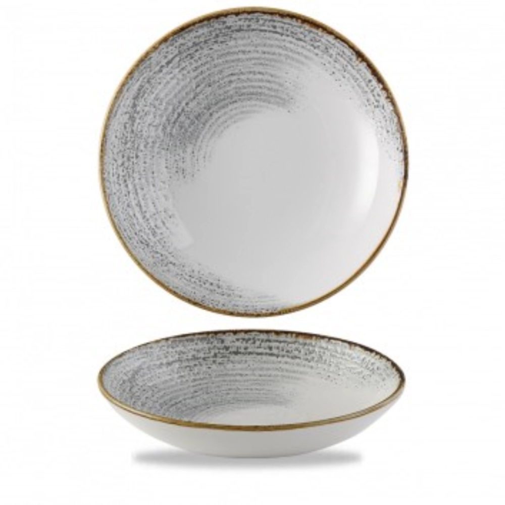 Churchill Teller tief Studio Prints Accents Jasper Grey  Coupe; 400 ml, 24.8 cm (Ø); grau/braun; rund; 12 Stück / Pack