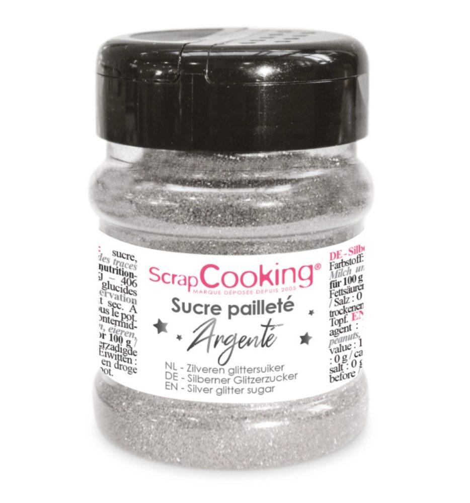 Glitzer Zucker essbar silber 160g