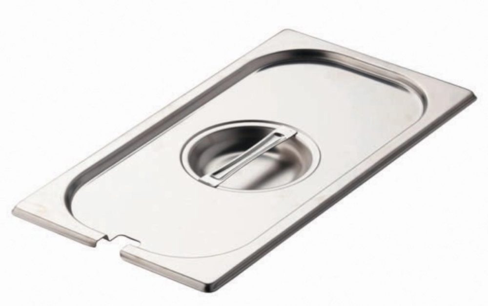GN Deckel 2/3 Edelstahl mit Löffelausparung