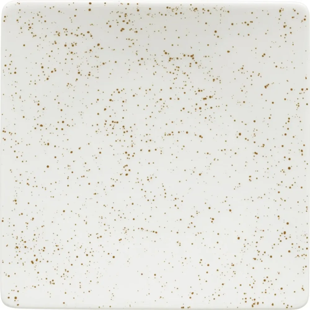 Pottery Unique white Teller halbtief quadratisch coupe 12cm