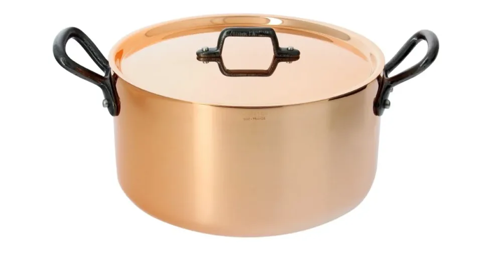 PRIMA MATERA Bratentopf 20cm Kupfer mit Deckel Ind.