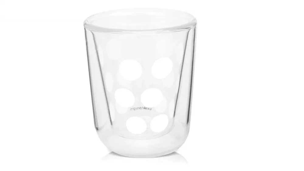 Dot Dot Espressoglas weiss, doppelwandig 7.5 cl