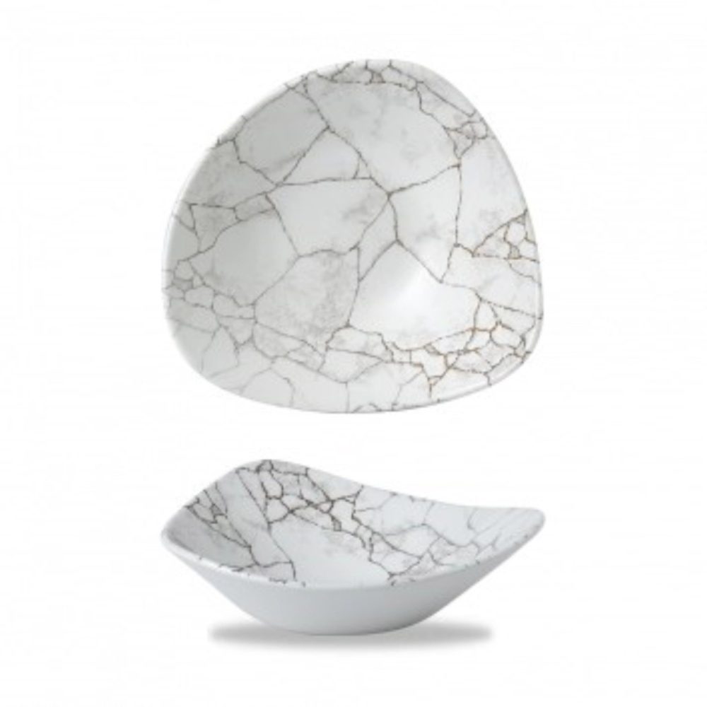 S.P. Kintsugi Agate Grey Triangel Schüssel 23.5cm