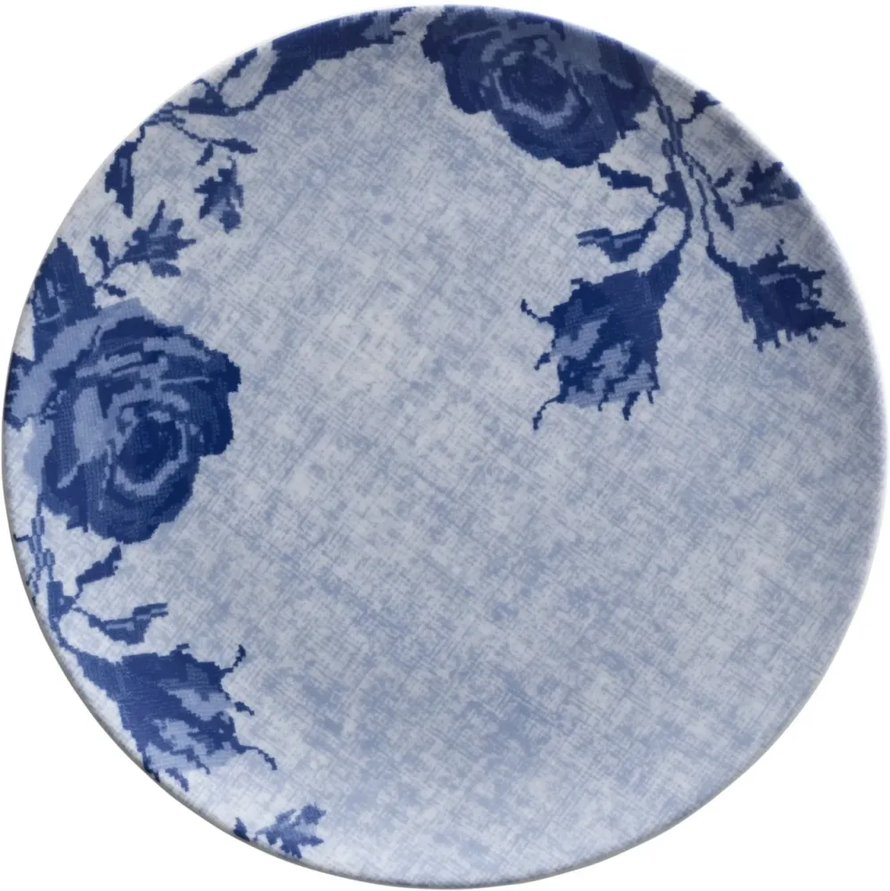 Unlimited Blue Boho Teller flach rund coupe 28cm