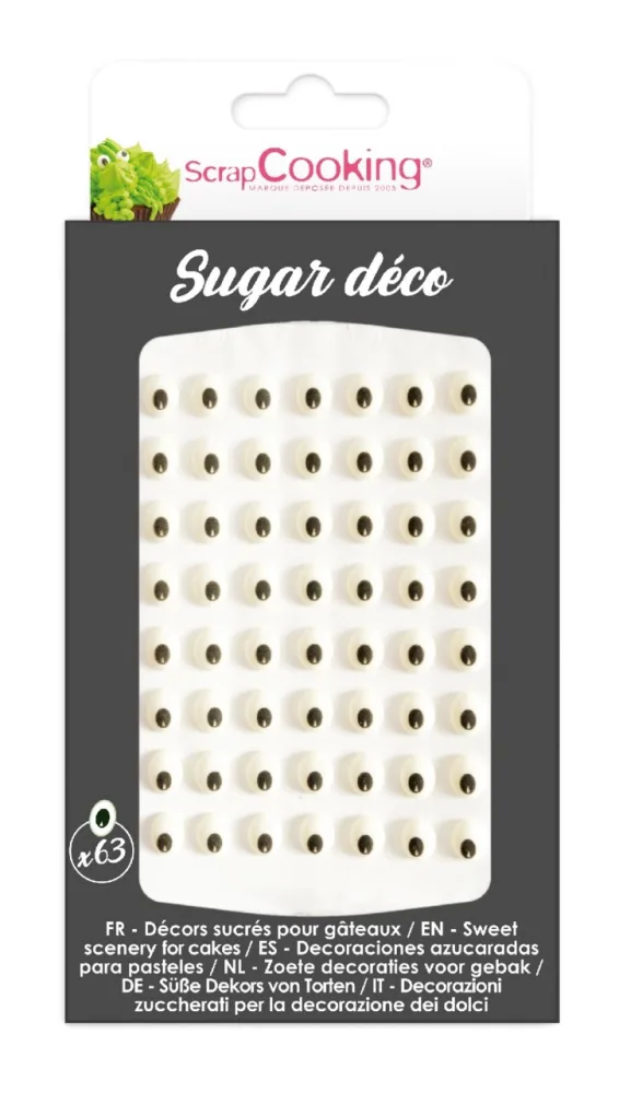 ScrapCooking - Dekorations-Zucker, 10g, Schwarz/Weiss