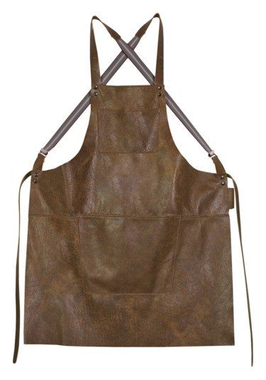 Schürze Hosenträger vint.brown
