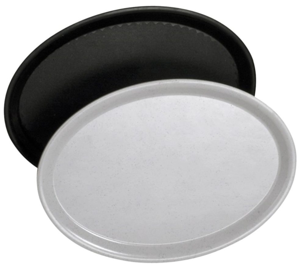 Tablett, oval 29x21 cm, lichtgrau