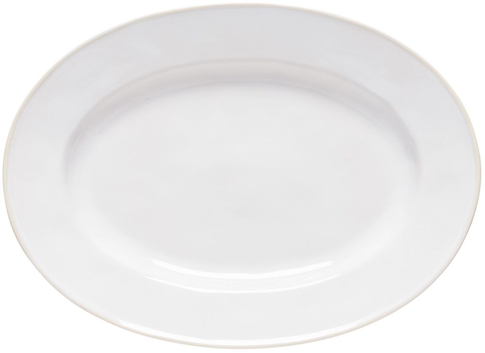 Beja Platte oval 30x21.6 H3.3cm weiss-creme